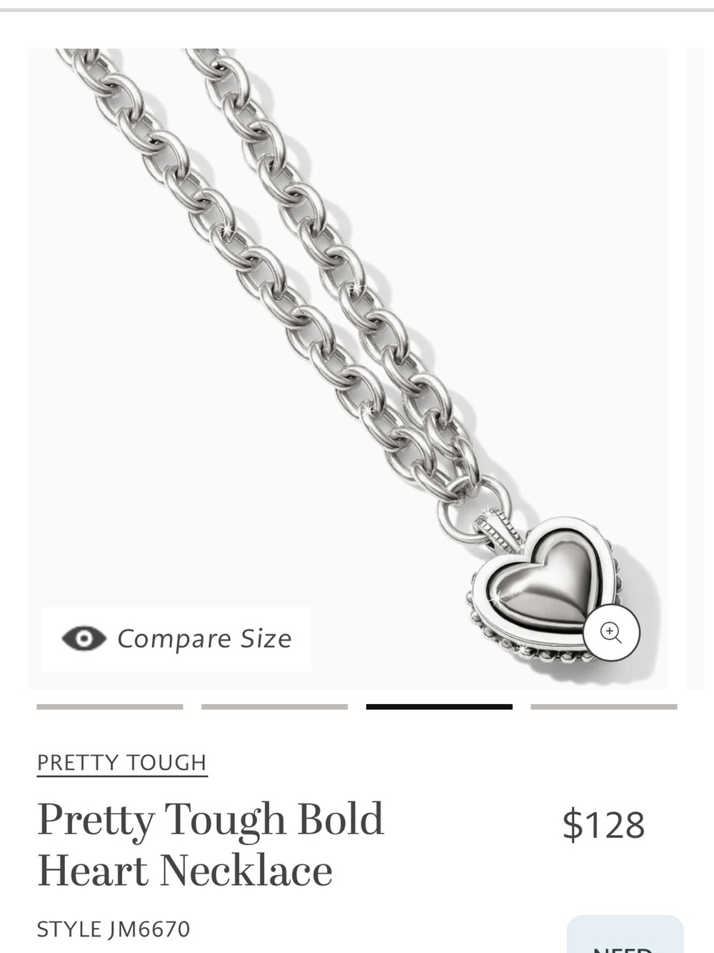 Brighton Silver Heart Pendant Necklace